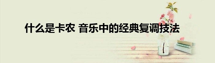 指一个旋律声部在固定的时间间隔后